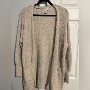 Rachel Zoe Cream Textured Cardigan